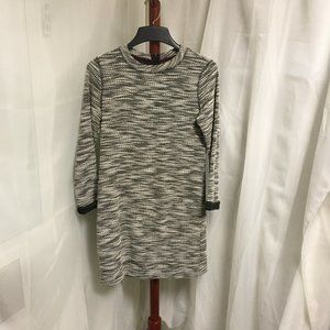Lou & Grey Black and White Varigated Long Sleeve Dress Size XS